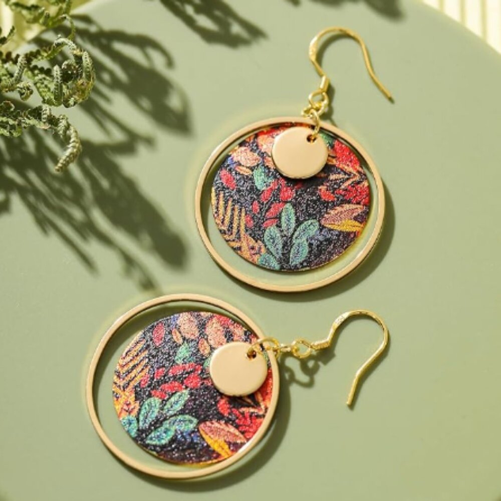 Autumn Golden Boho Blossom Earrings